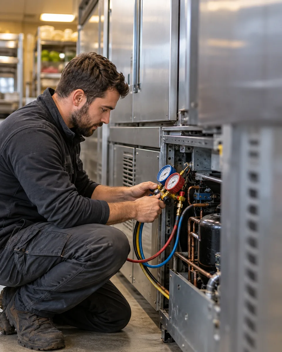 Professional scene: Commercial refrigeration repairers