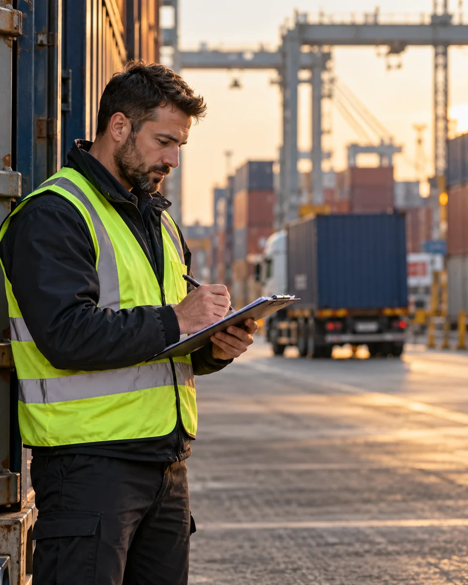 Professional scene: Container hauliers