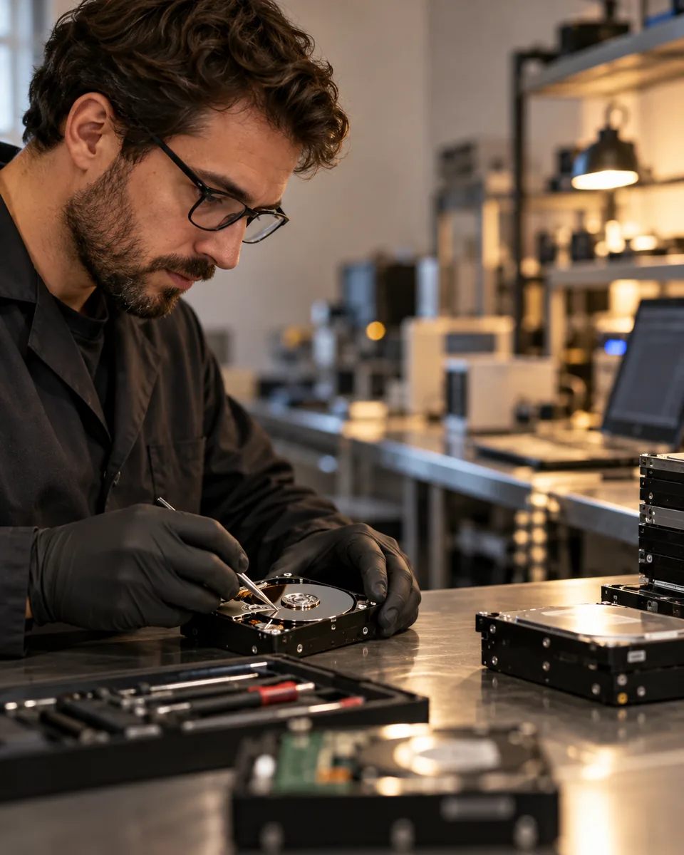 Scène professionnelle : Laboratoires de récupération de données
