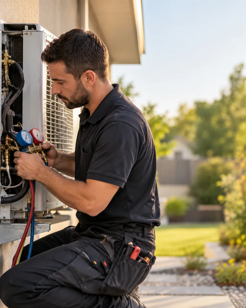 Professional scene: Air conditioning installers