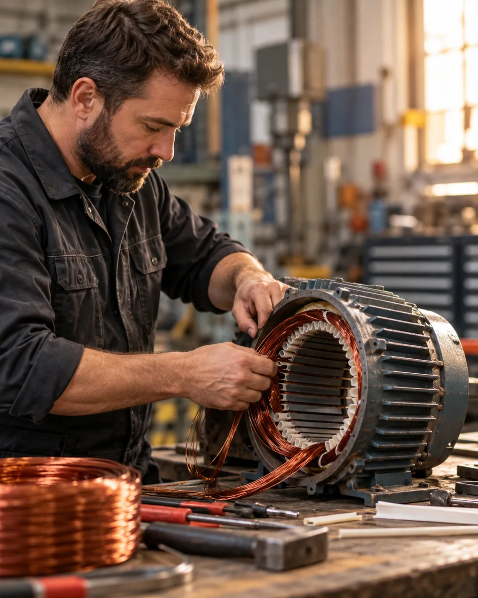 Professional scene: Industrial motor rewinders