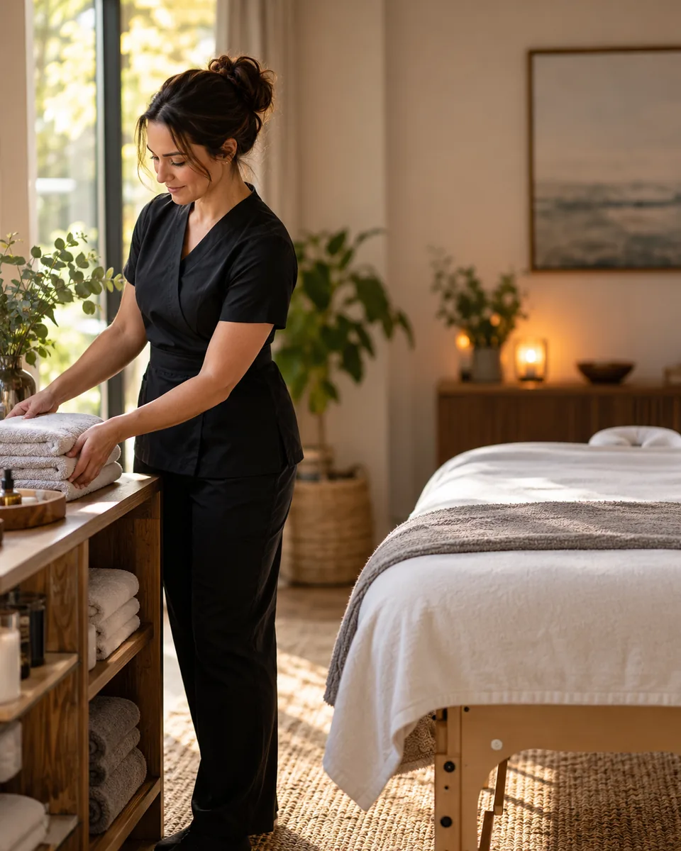 Scène professionnelle : Praticiens en massage