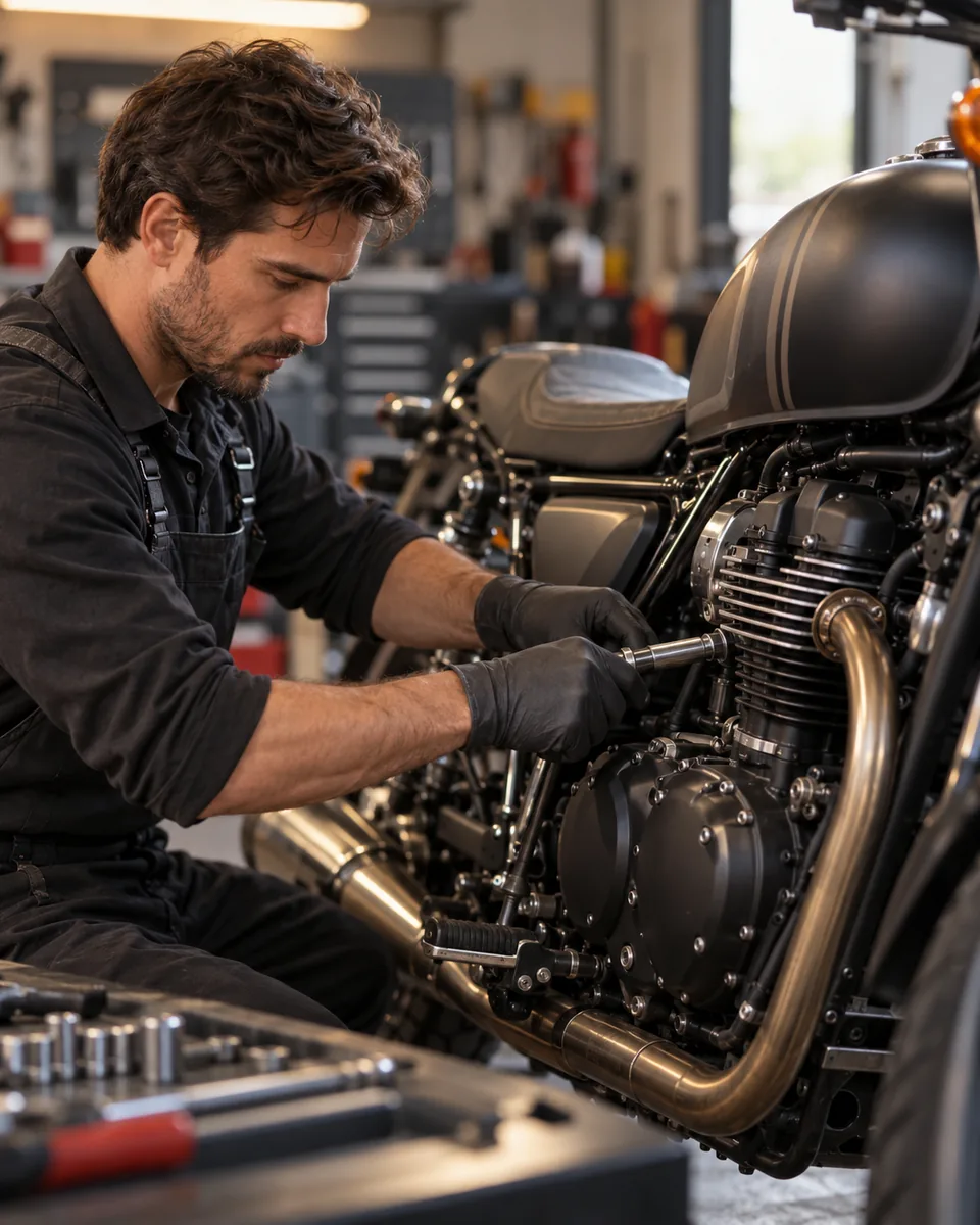 Professional scene: Motorcycle mechanics