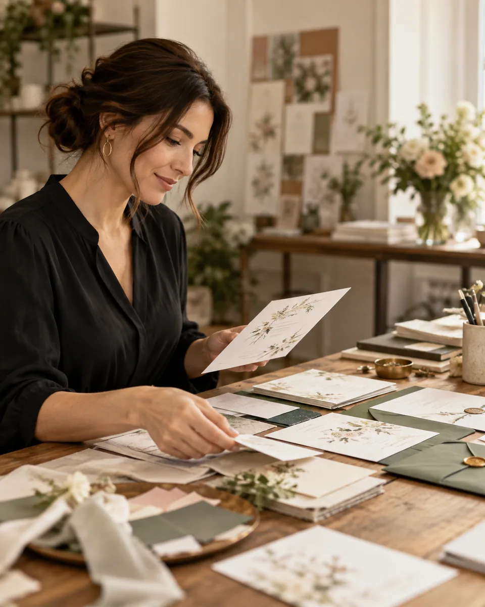 Scène professionnelle : Créateurs de papeterie de mariage