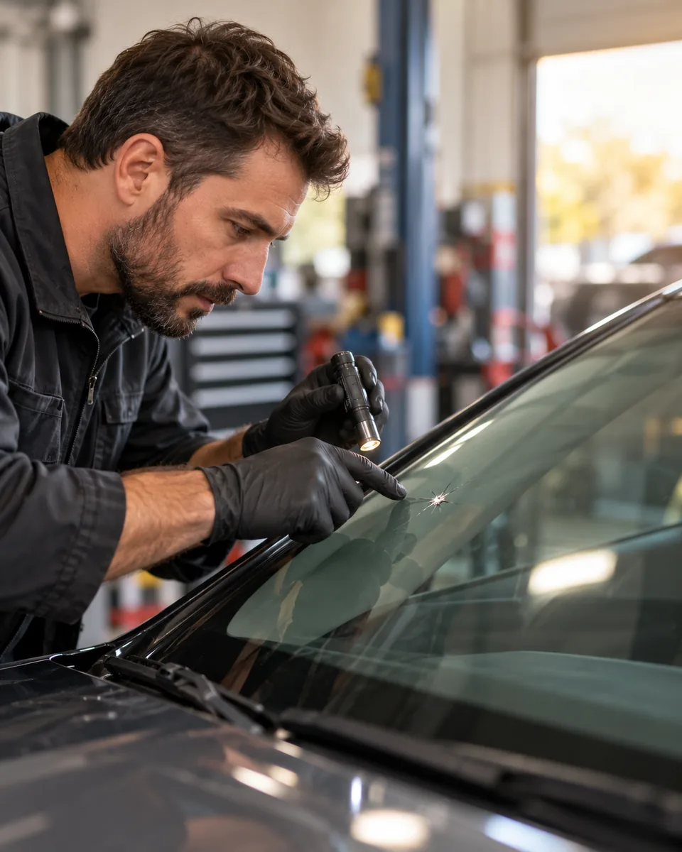 Professional scene: Windshield repairers